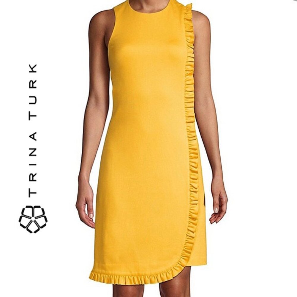 Trina Turk Ruffle Trim Dress